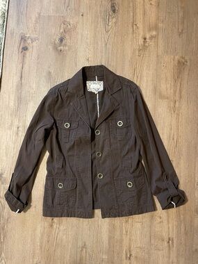 Maurices Chocolate Brown Military Field Jacket